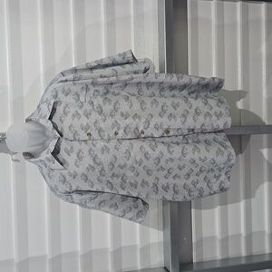Weatherproof green fish print vented fishing shirt‎ size XXL